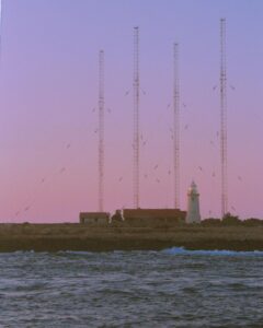 Transmitter Towers Near the Lighthouse