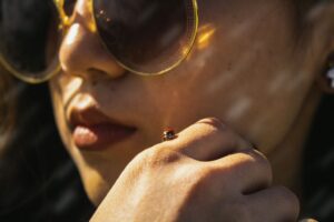 Ladybug on Woman's Hand